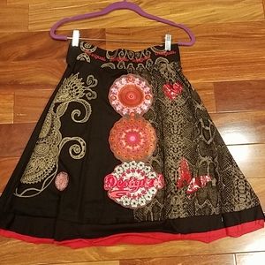 Desigual Black and red skirt.